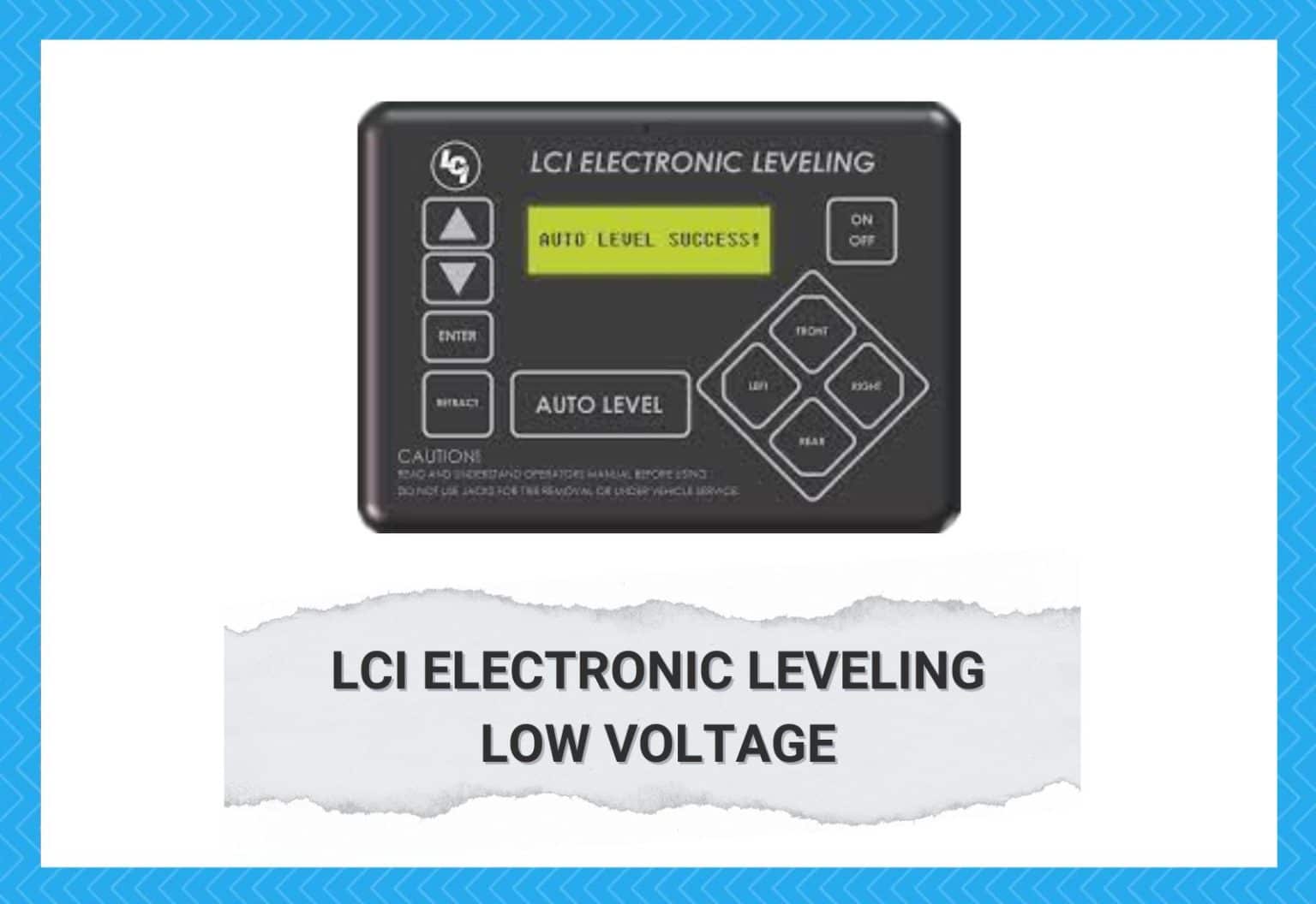 How To Fix LCI Electronic Leveling Low Voltage Error? Camper Upgrade