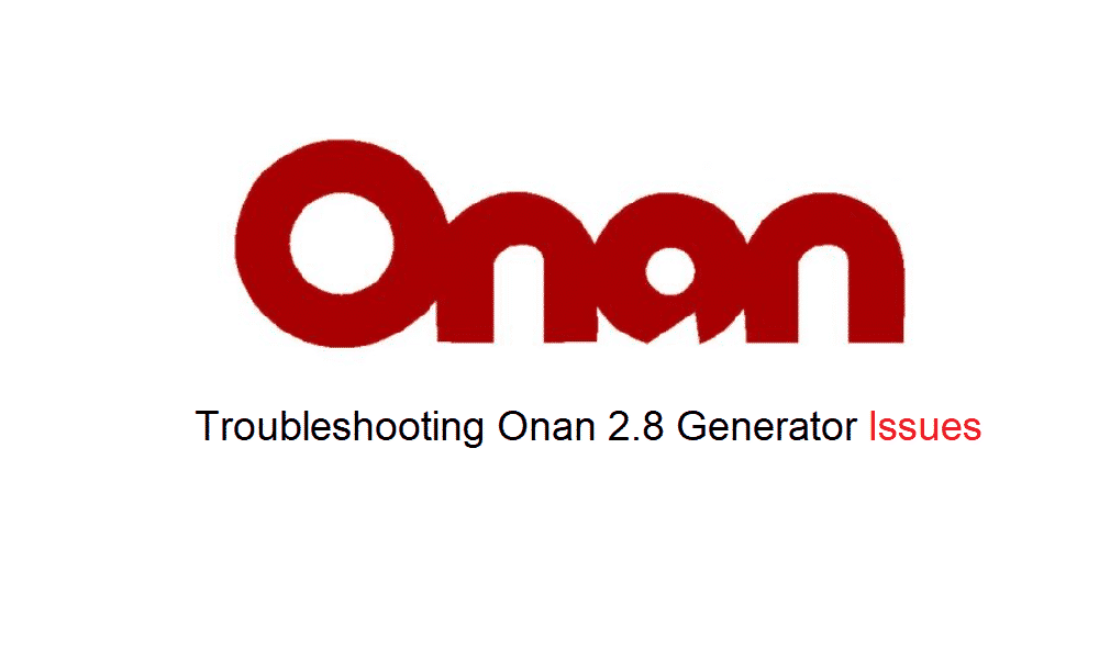Onan 2.8 generator troubleshooting