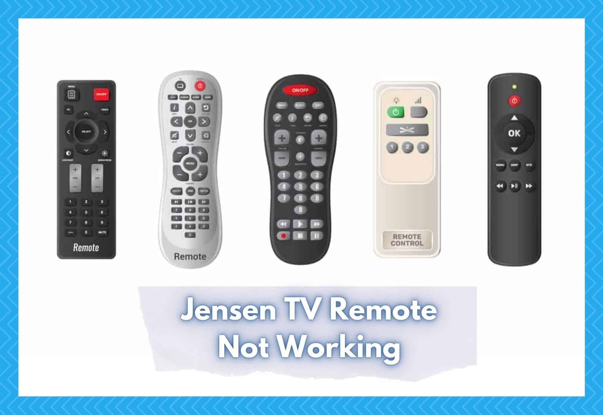 jensen tv remote not working