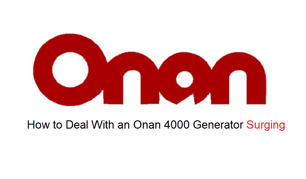onan 4000 generator surging