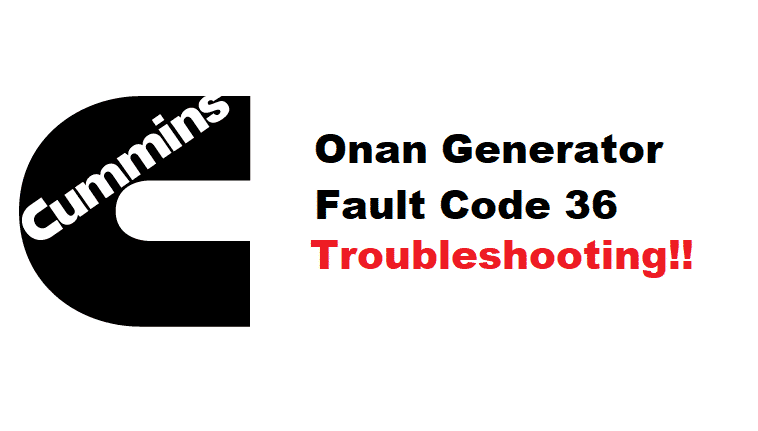 onan generator fault code 36