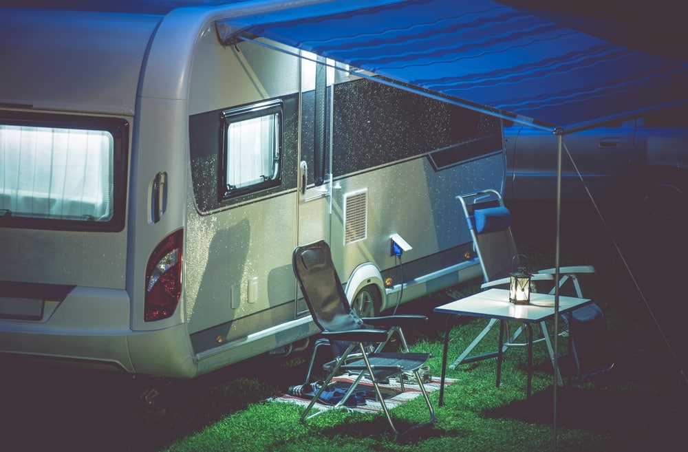 how to secure an electric rv awning