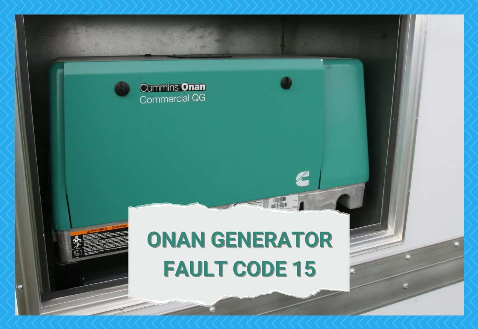 Onan Generator fault Code 15
