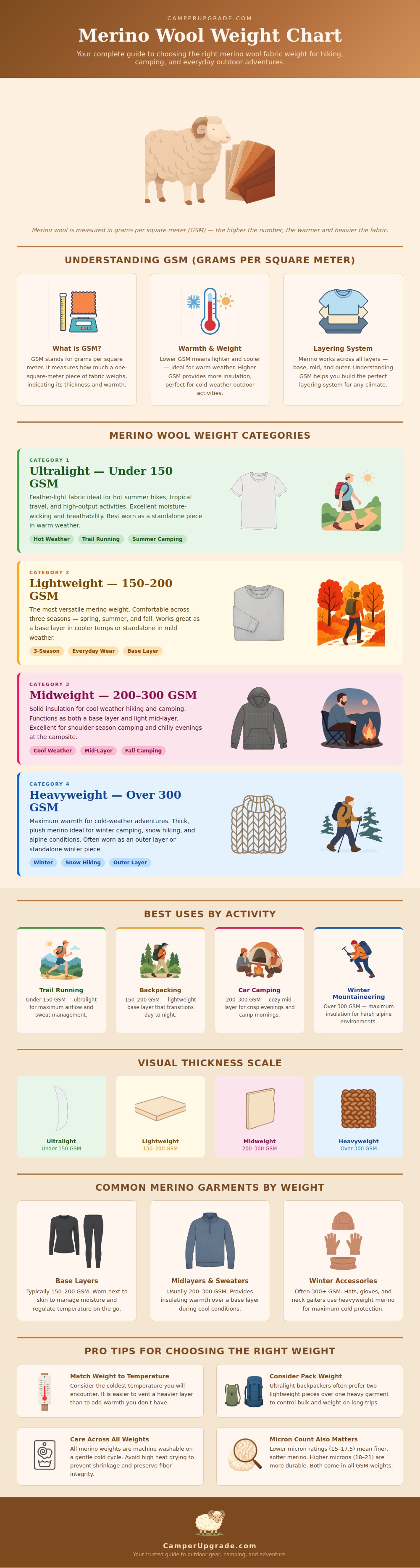 Merino Wool Weight Chart