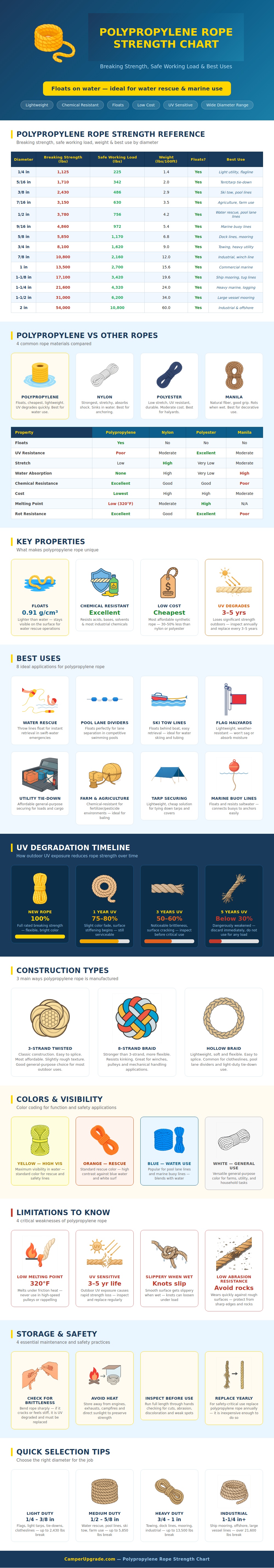 Polypropylene Rope Strength Chart