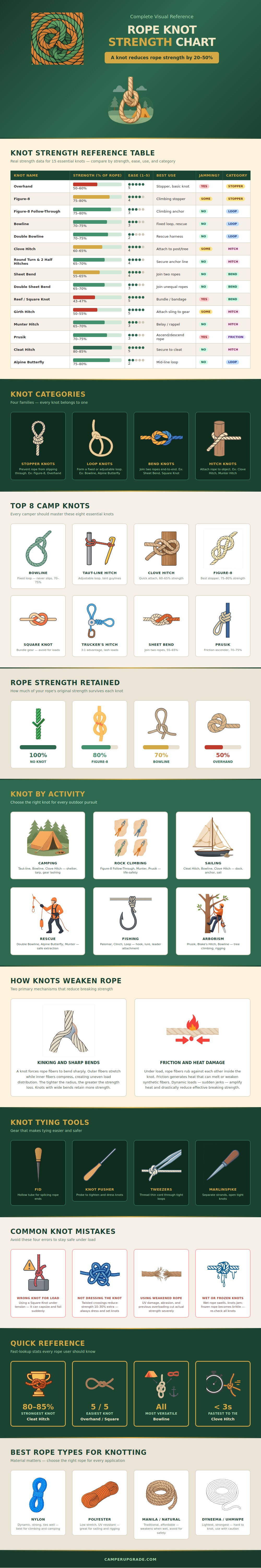 Rope Knot Strength Chart