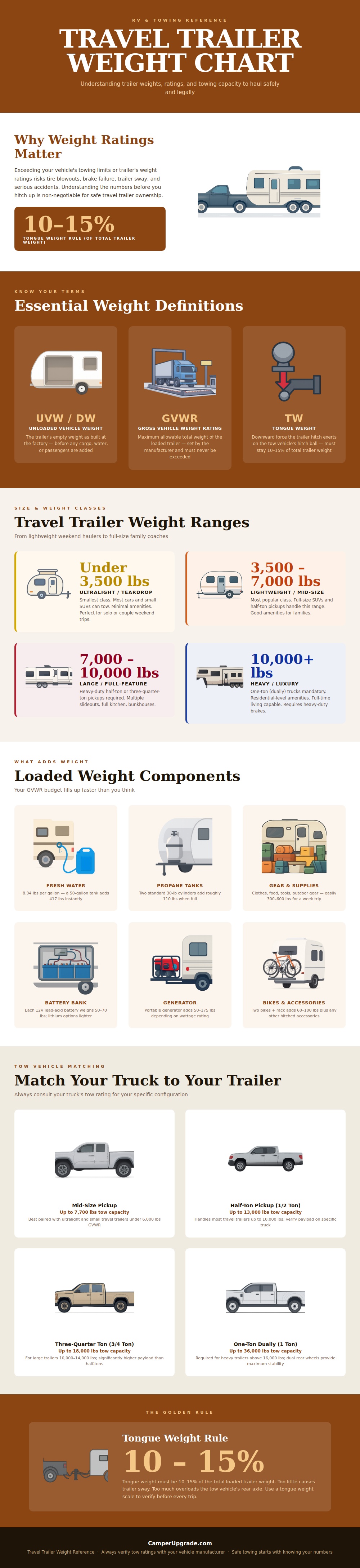 Travel Trailer Weight Chart