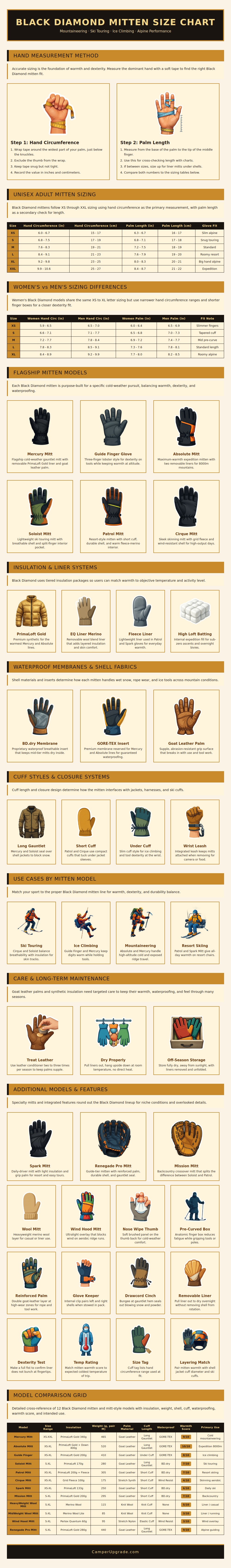 Black Diamond Mitten Size Chart