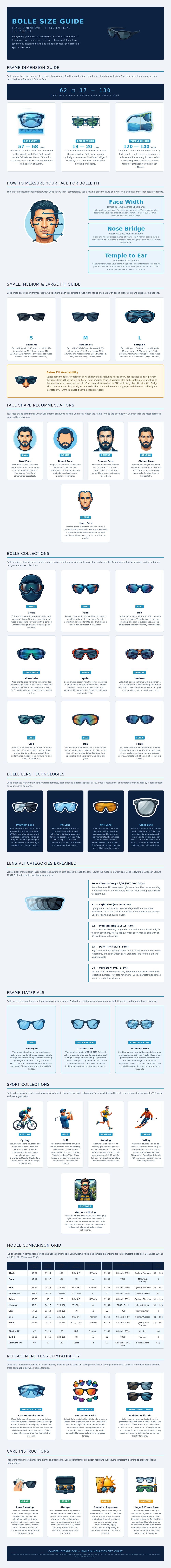 Bolle Sunglasses Size Chart