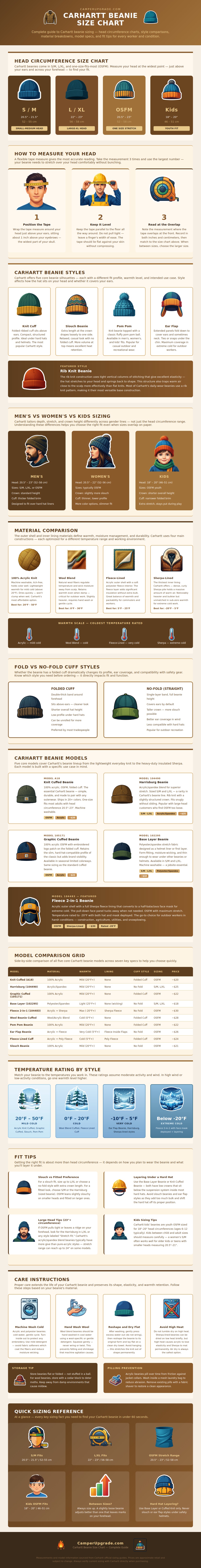 Carhartt Beanie Size Chart