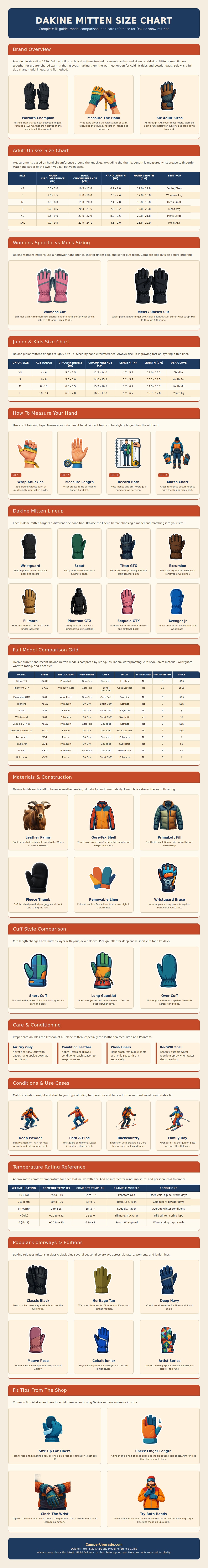 Dakine Mitten Size Chart