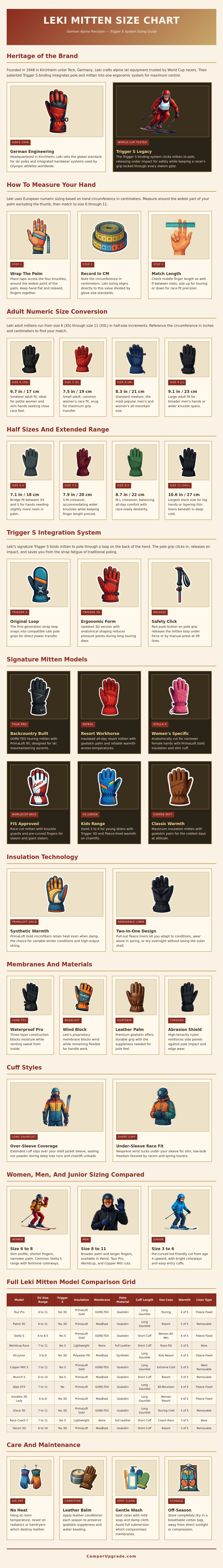 Leki Mitten Size Chart