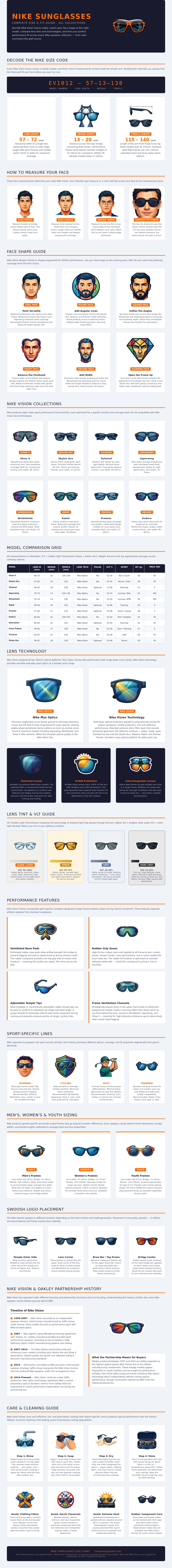 Nike Sunglasses Size Chart