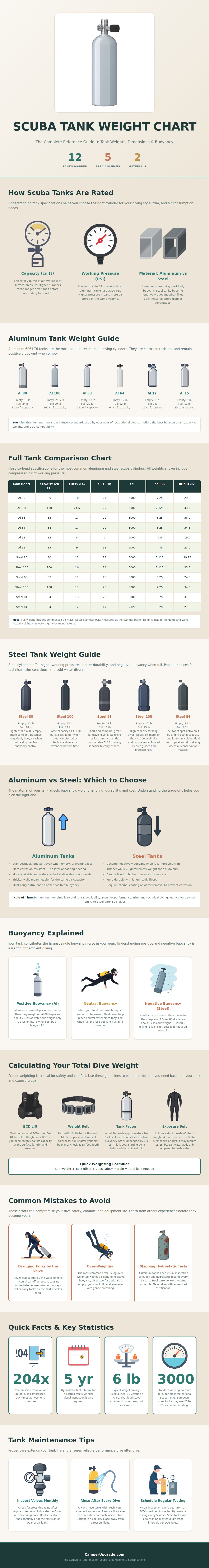 Scuba Tank Weight Chart