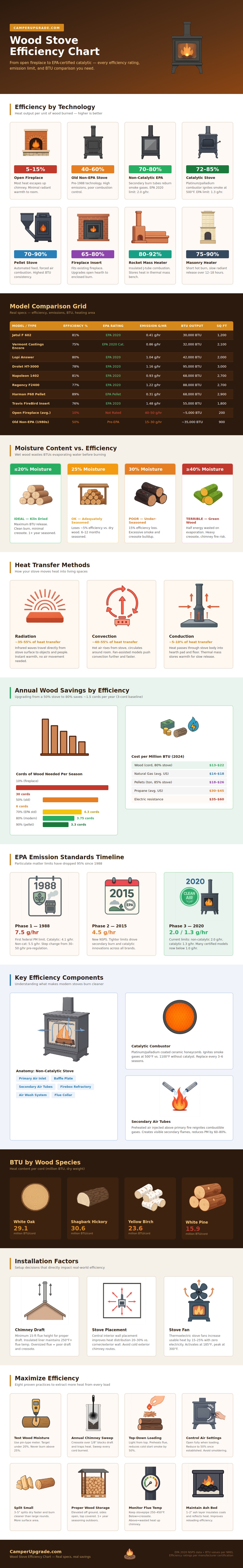Wood Stove Efficiency Chart
